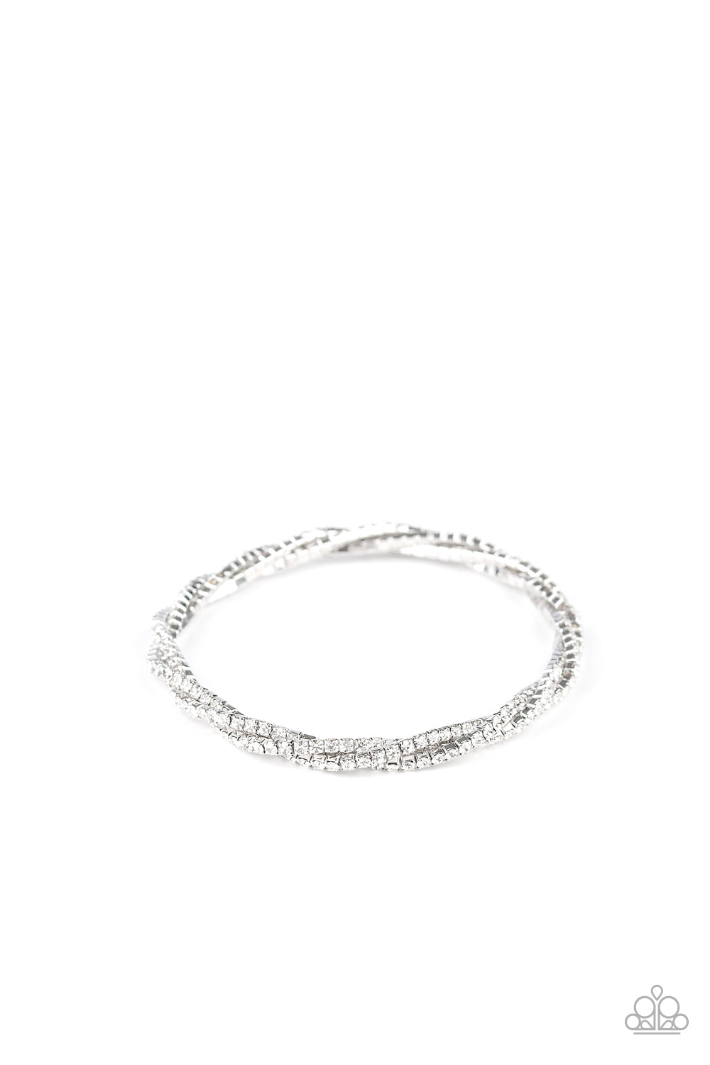 Glitzy Gleam - white - Paparazzi bracelet – JewelryBlingThing