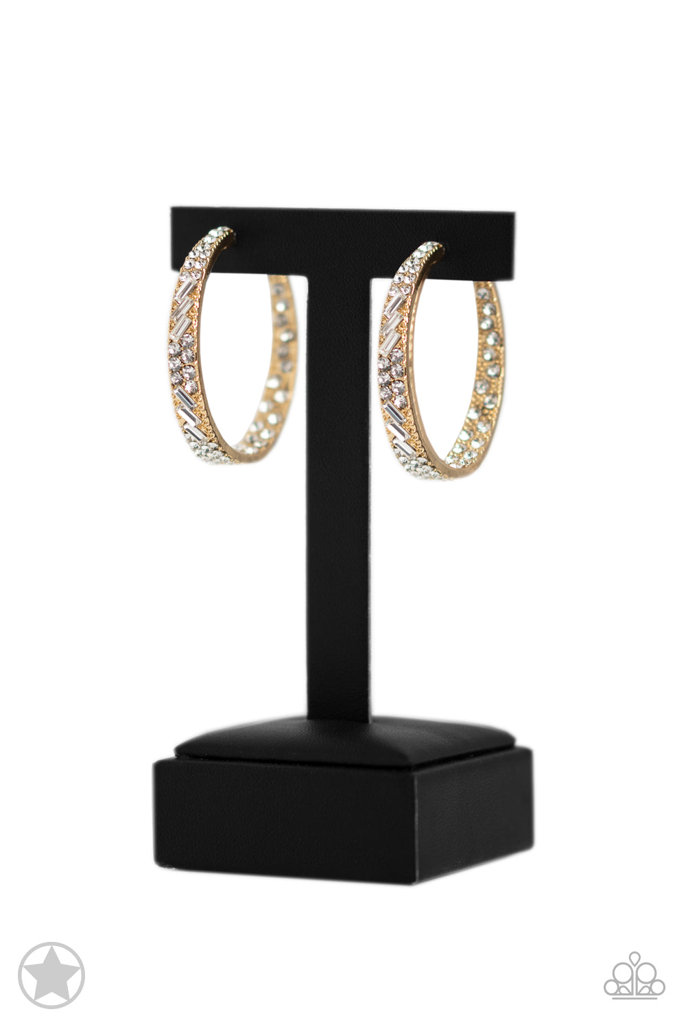 GLITZY By Association - gold - Paparazzi earrings