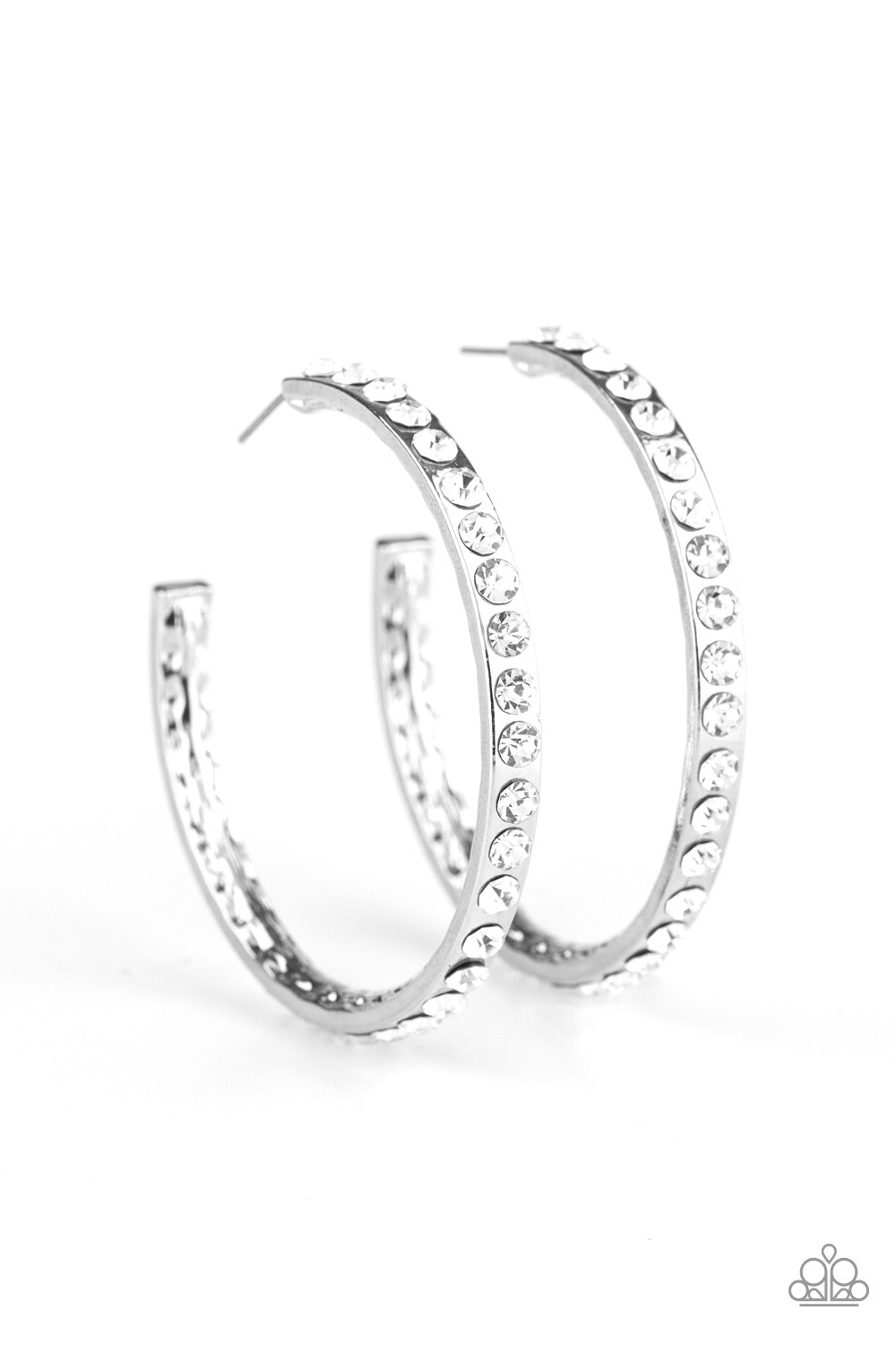 Global Gleam - white - Paparazzi earrings