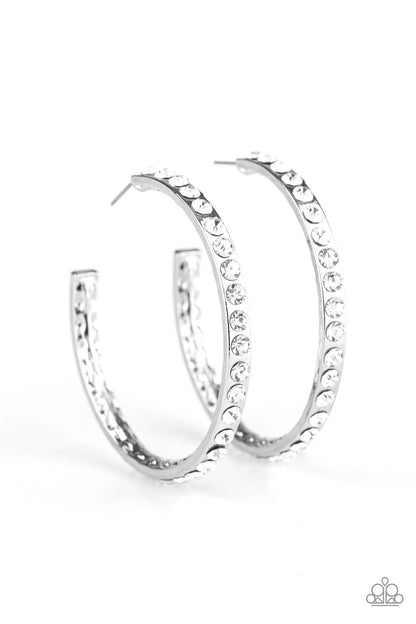 Global Gleam - white - Paparazzi earrings