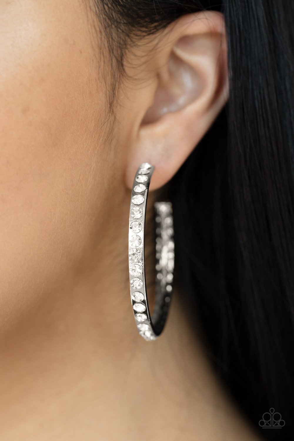 Global Gleam-white-Paparazzi earrings