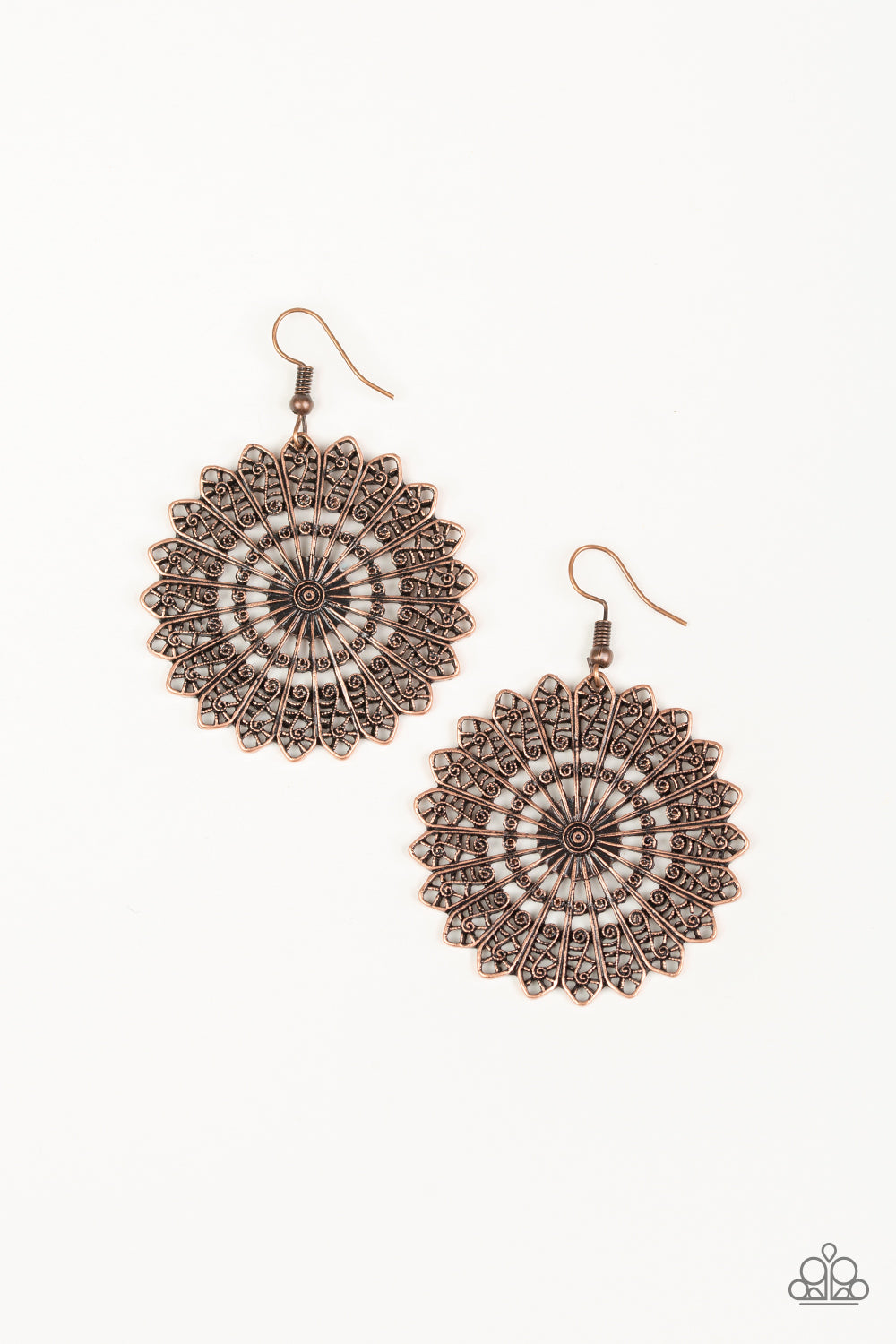 Globetrotting Guru - copper - Paparazzi earrings
