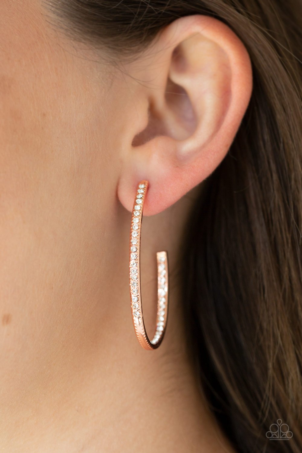 Globetrotting Glitter-copper-Paparazzi earrings