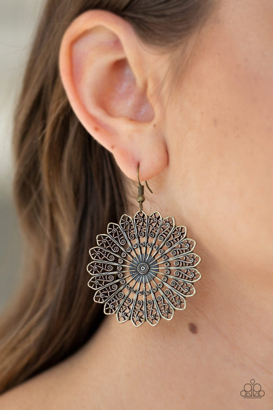 Globetrotting Guru-brass-Paparazzi earrings
