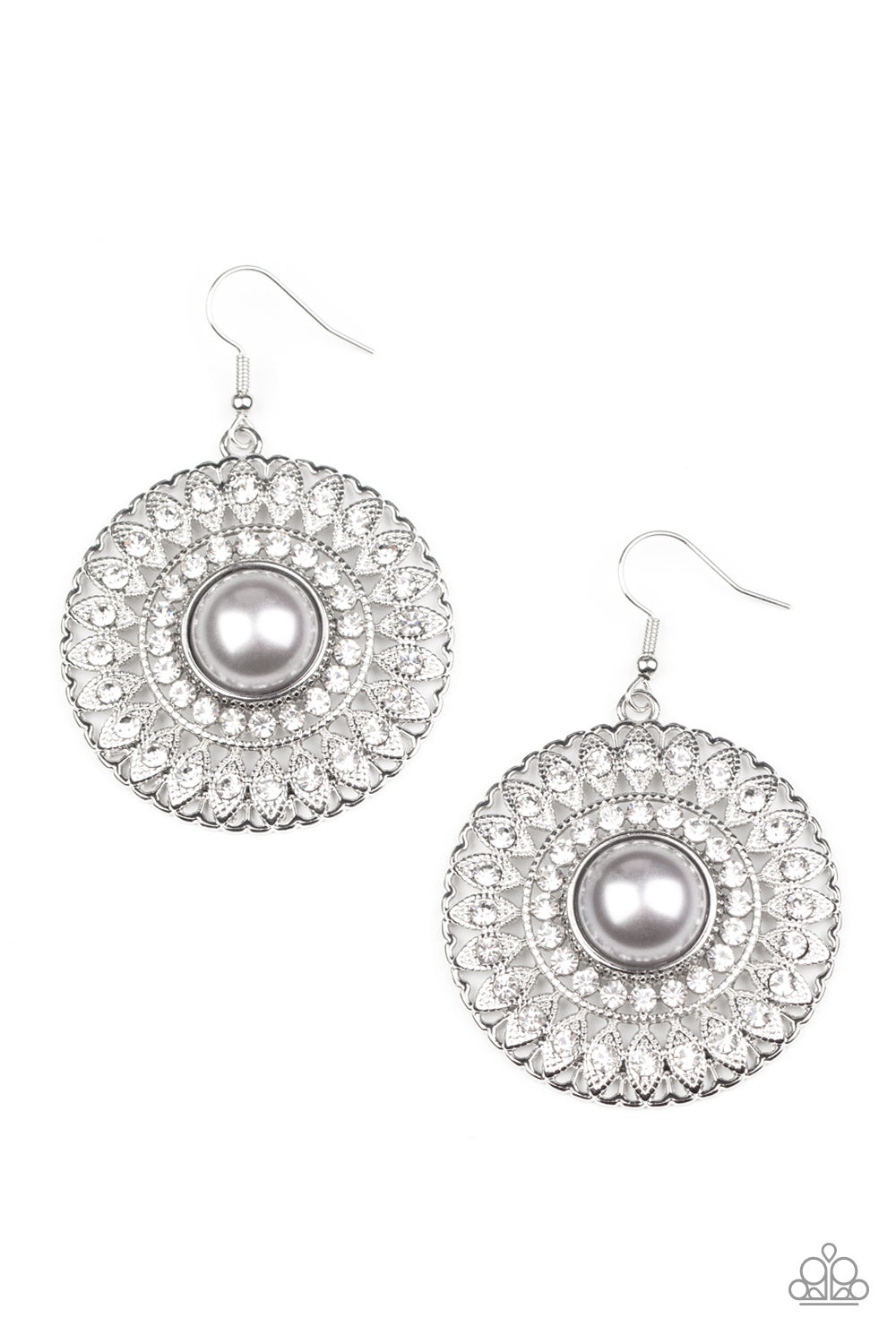 Glorified Glitz - silver - Paparazzi earrings