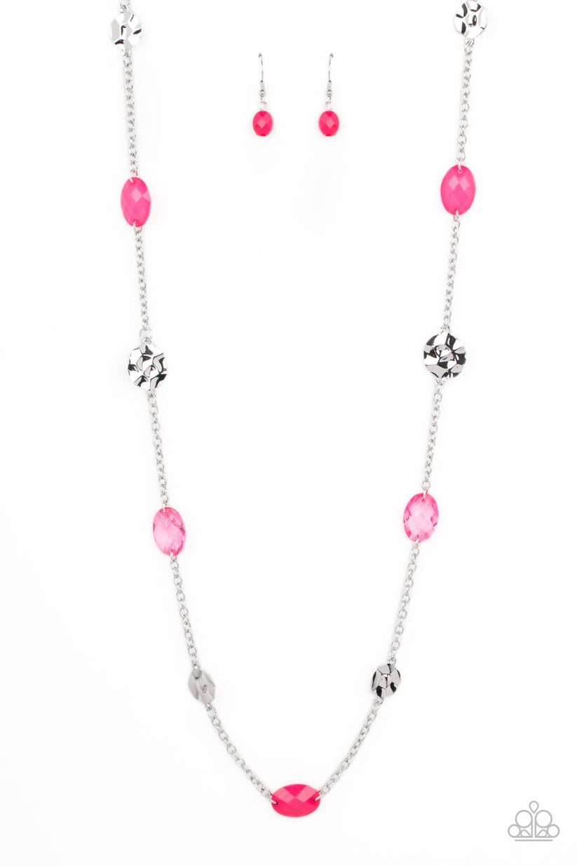 Glossy Glamorous - pink - Paparazzi necklace – JewelryBlingThing