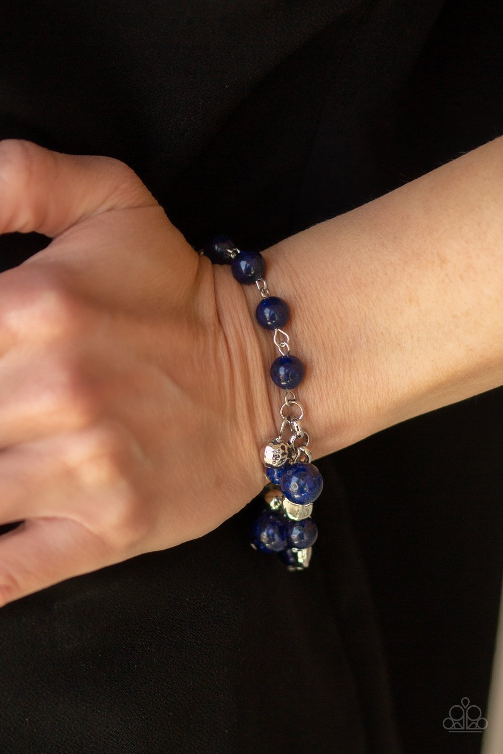 Glossy Glow-blue-Paparazzi bracelet