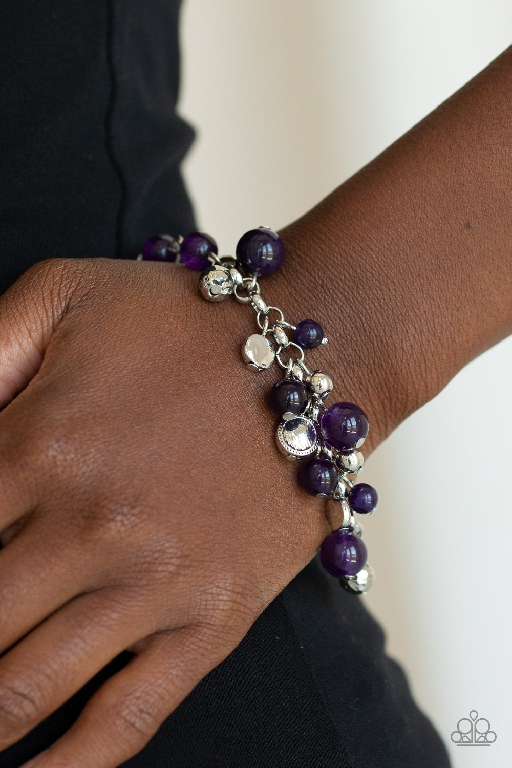 Glossy Glow-purple-Paparazzi bracelet