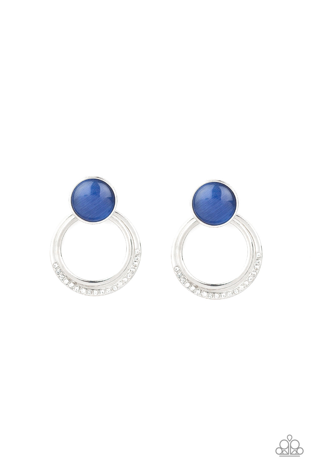 Glow Roll - blue - Paparazzi earrings