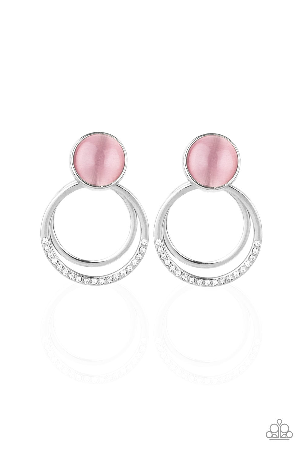 Glow Roll - pink - Paparazzi earrings