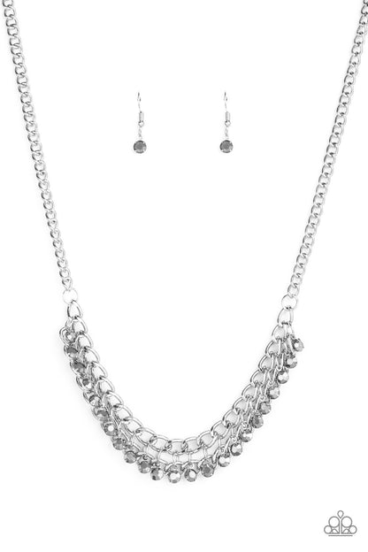 Glow and Grind - silver - Paparazzi necklace