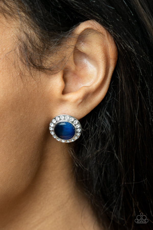 Glowing Dazzle - blue - Paparazzi earrings – JewelryBlingThing