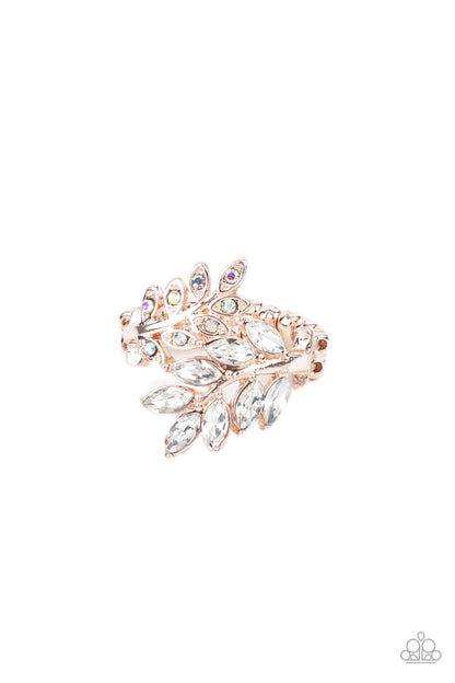 Glowing Gardenista - rose gold - Paparazzi ring