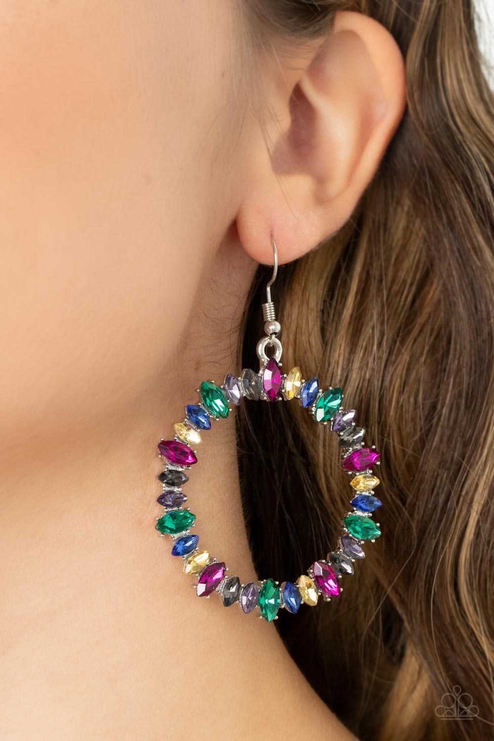 Glowing Reviews - multi - Paparazzi earrings