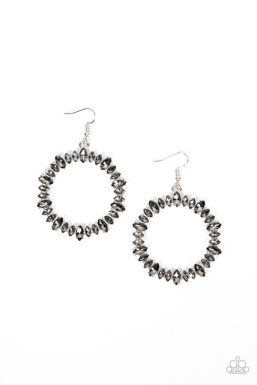 Glowing Reviews - silver - Paparazzi earrings