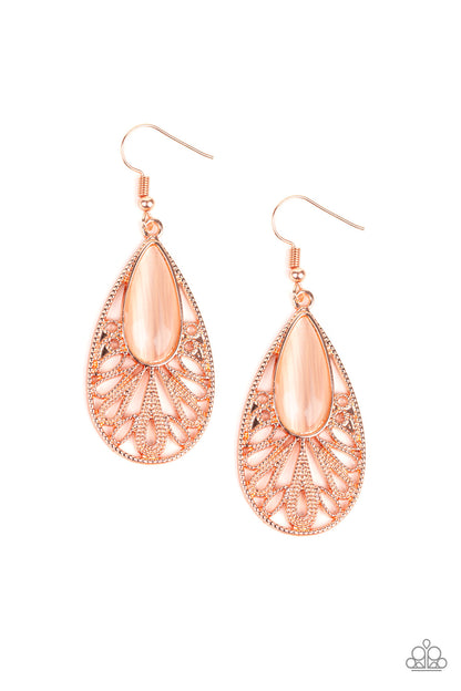 Glowing Tranquility - copper - Paparazzi earrings