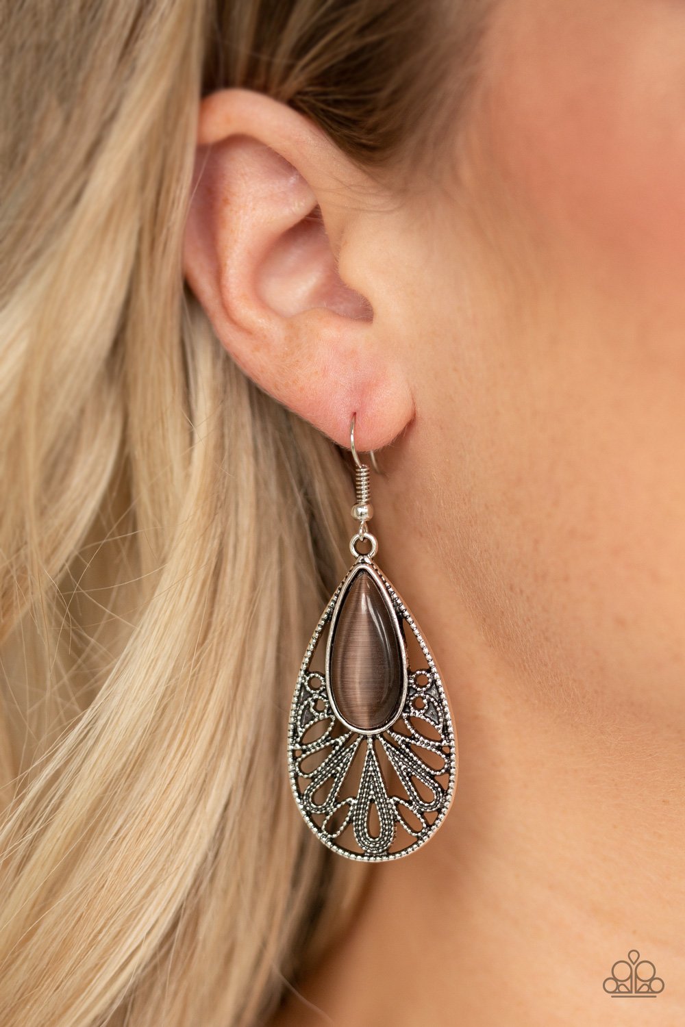 Glowing Tranquility-brown-Paparazzi earrings