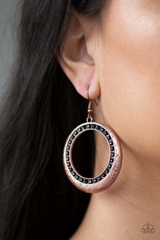 Go-Go Glow - copper - Paparazzi earrings