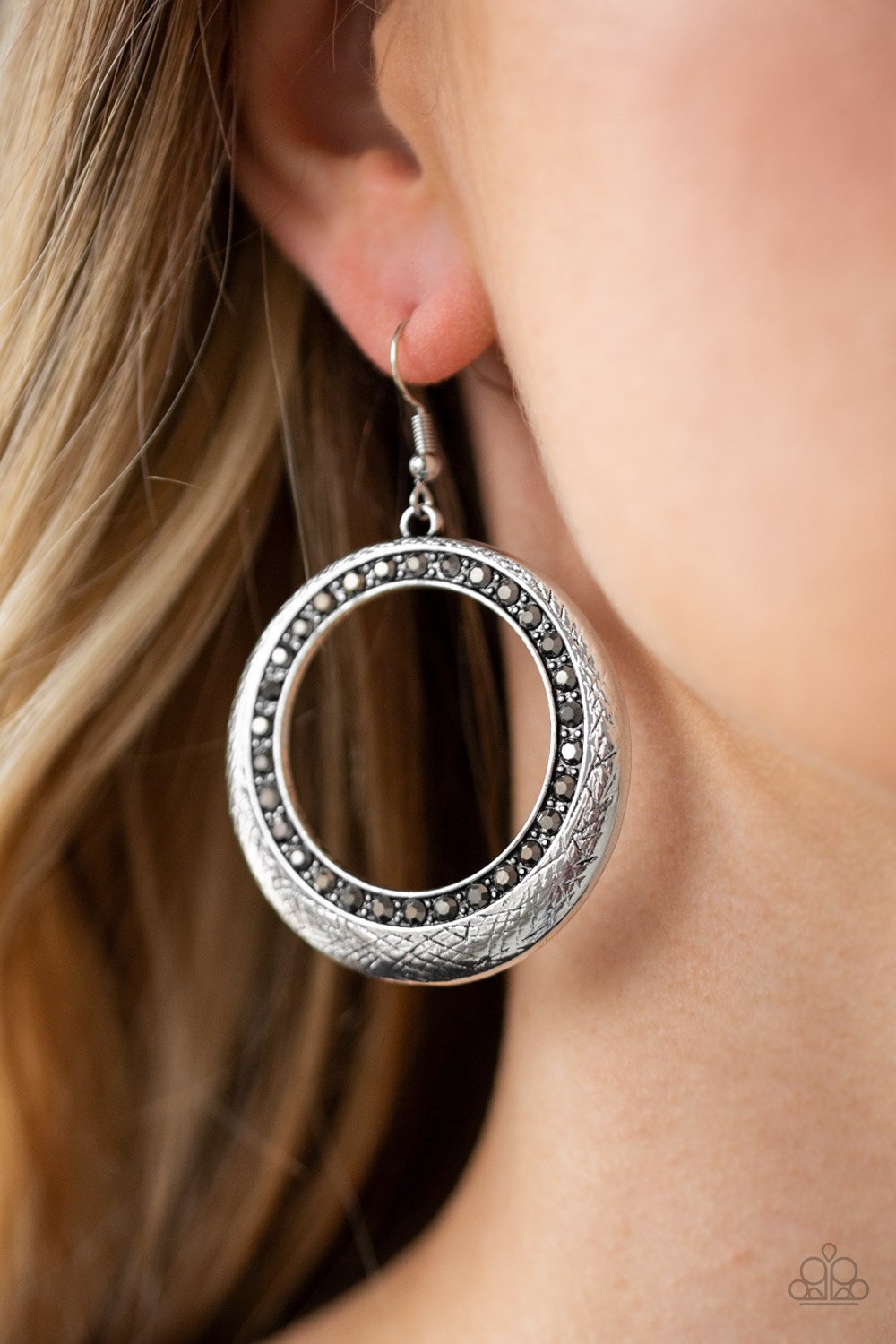 Go-Go Glow-silver-Paparazzi earrings