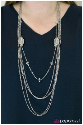 Go With the Flow - White - Paparazzi necklace