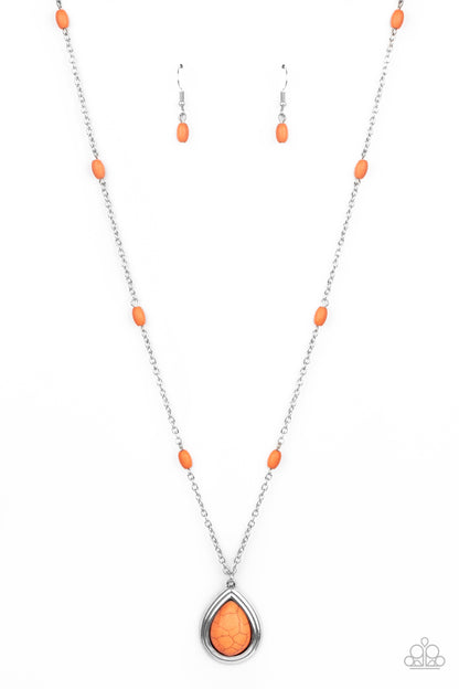 Go Tell It On The MESA - orange - Paparazzi necklace
