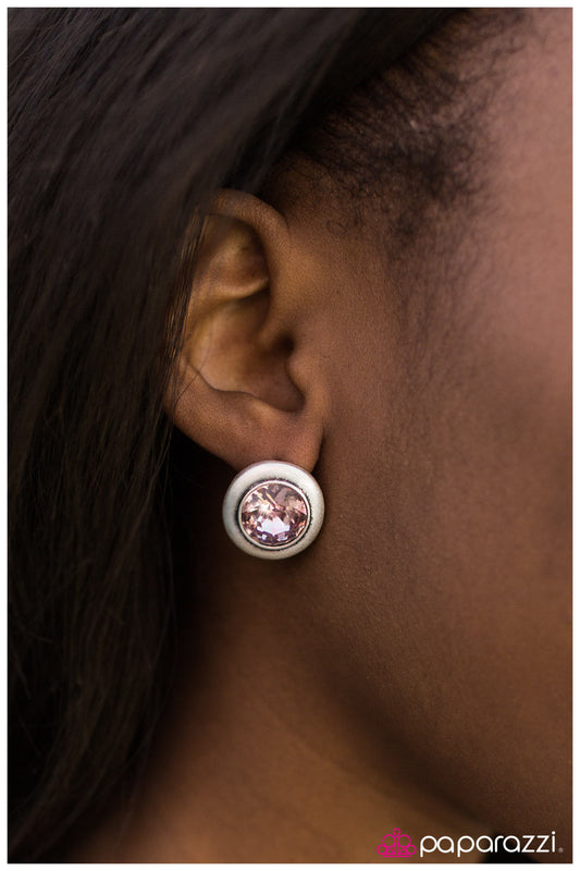 Going POST-al - pink - Paparazzi post earrings