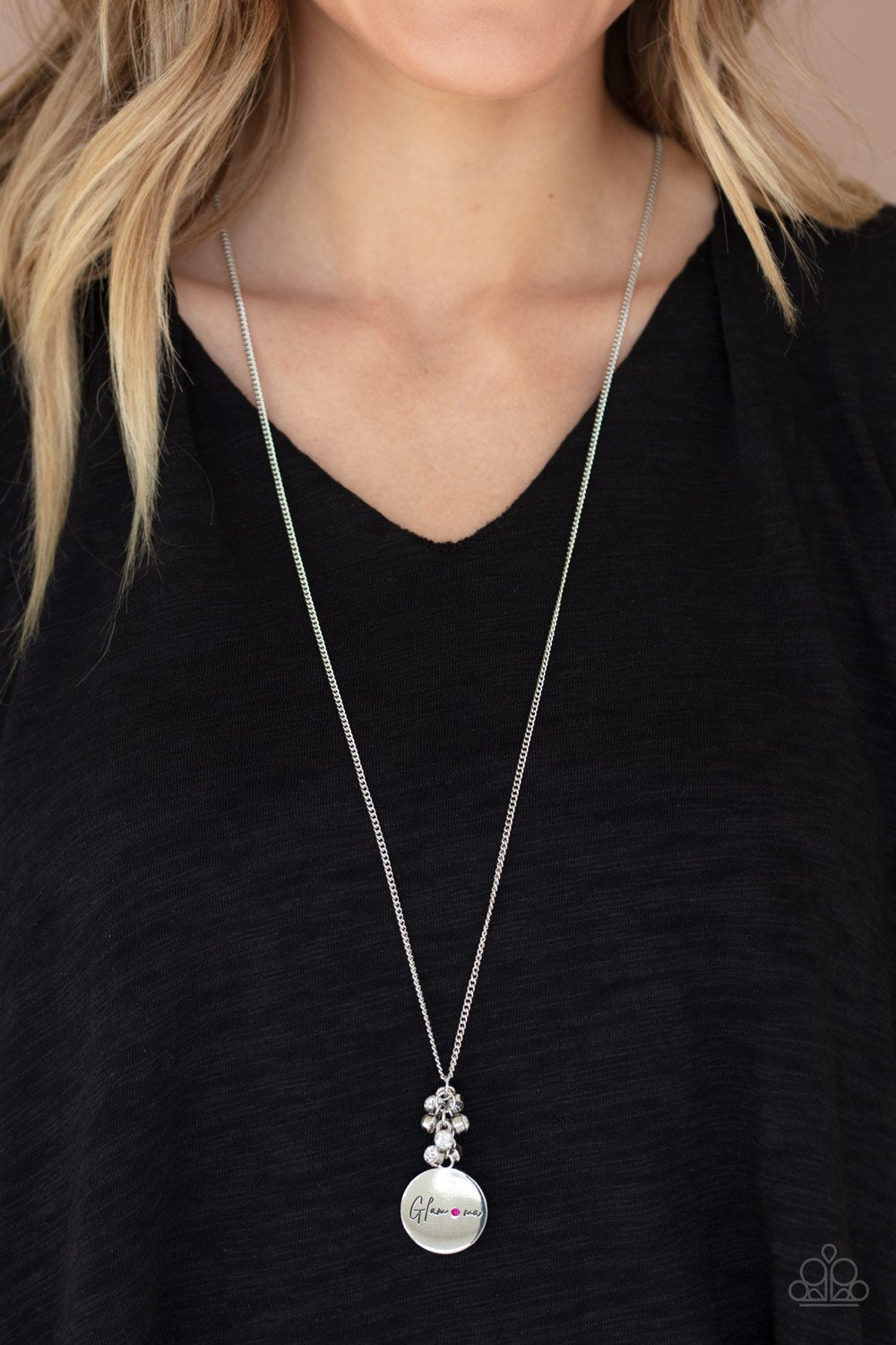 Going for GLAM-ma-pink-Paparazzi necklace
