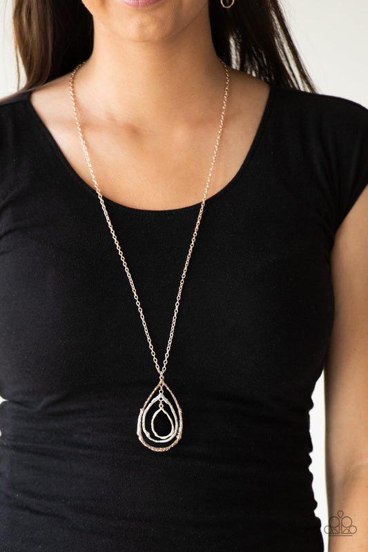 Going for Grit - gold - Paparazzi necklace