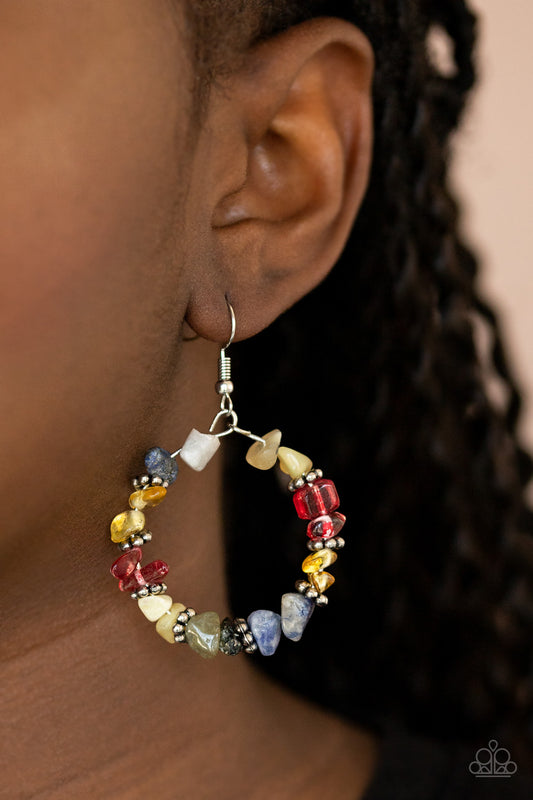 Going for Grounded - multi - Paparazzi earrings