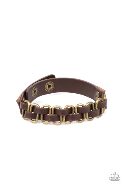 Gone Rogue - brass - Paparazzi bracelet