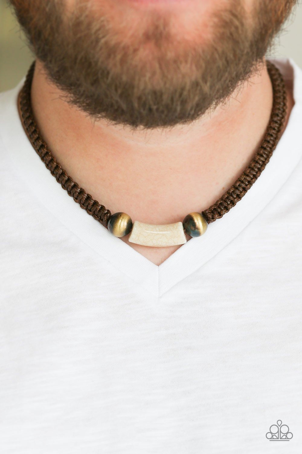 Gone Adventuring-brown-Paparazzi mens necklace