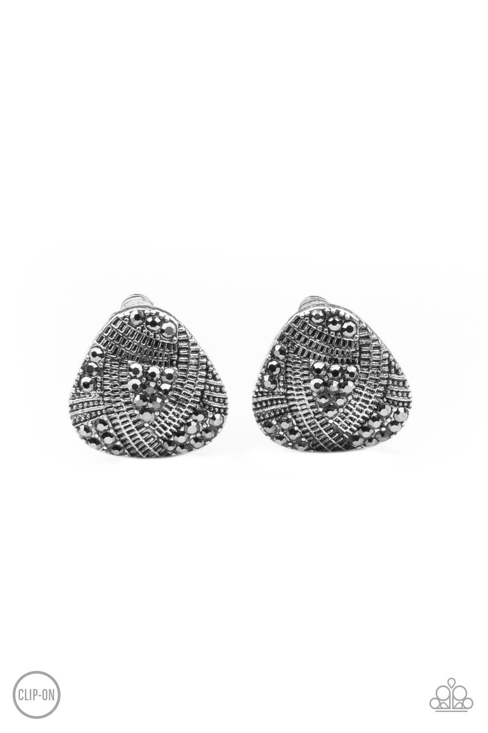 Gorgeously Galleria - silver - Paparazzi CLIP ON earrings