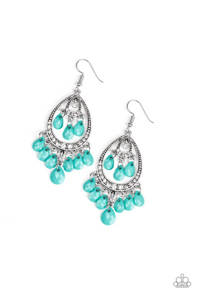 Gorgeously Genie - blue - Paparazzi earrings