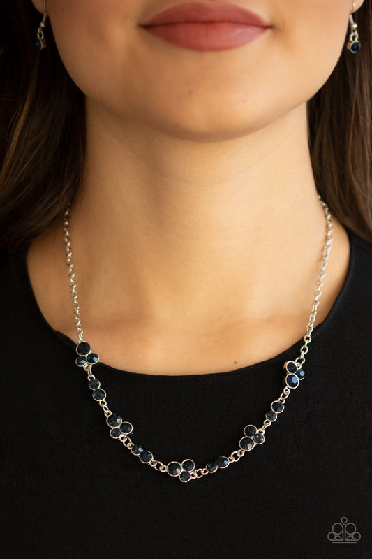 Gorgeously Glistening - blue - Paparazzi necklace