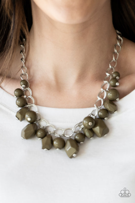 Gorgeously Globetrotter - green - Paparazzi necklace