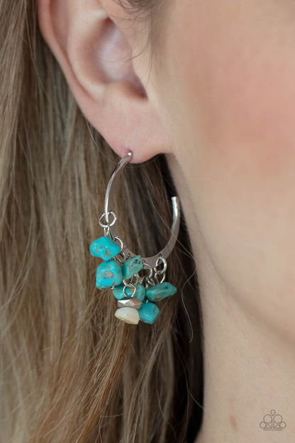 Gorgeously Grounding - blue - Paparazzi earrings