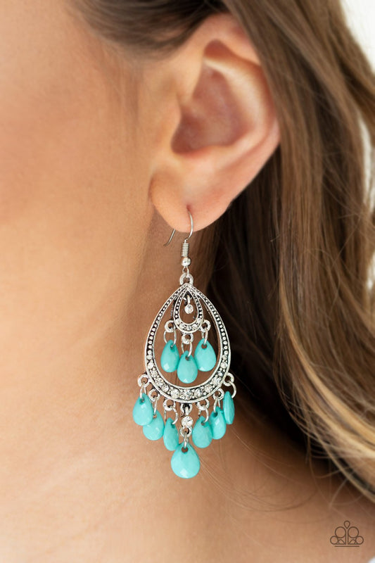 Gorgeously Genie-blue-Paparazzi earrings