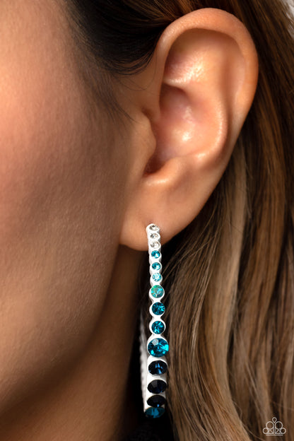 Gossip CURL - blue - Paparazzi earrings