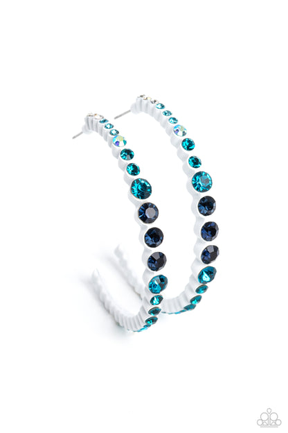 Gossip CURL - blue - Paparazzi earrings