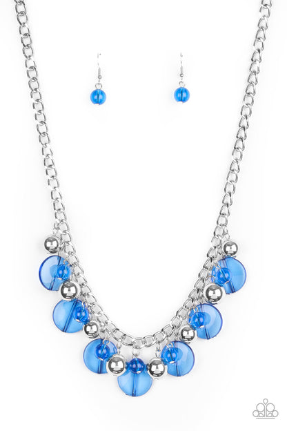 Gossip Glam - blue - Paparazzi necklace