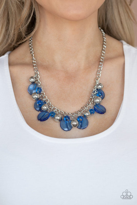 Gossip Glam-blue-Paparazzi necklace