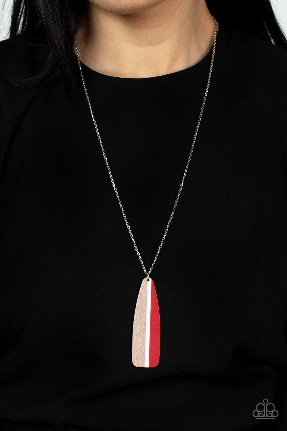 Grab a Paddle - red - Paparazzi necklace