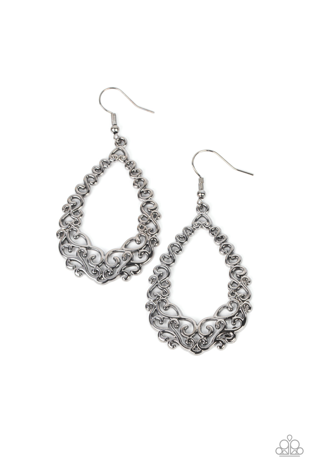 Granada Garland - black - Paparazzi earrings