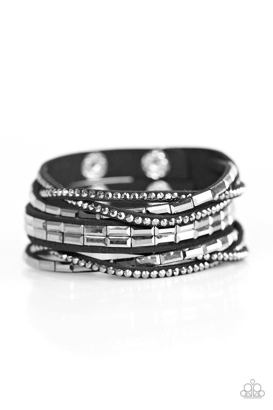 Grand Slam Shimmer - Black - Paparazzi bracelet