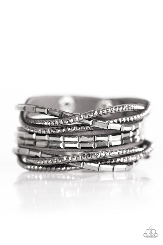 Grand Slam Shimmer - Silver -  Paparazzi bracelet