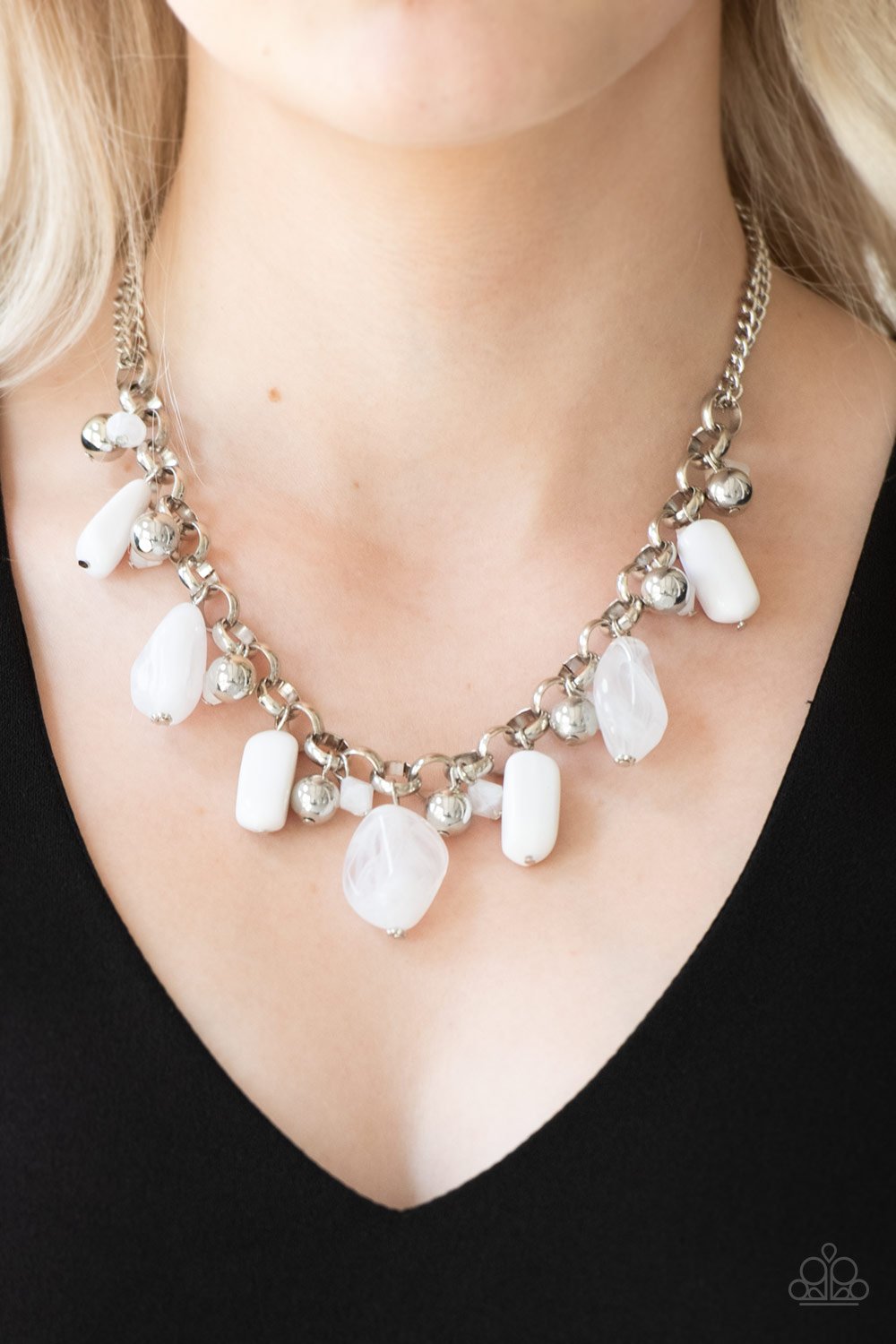 Grand Canyon Grotto-white-Paparazzi necklace
