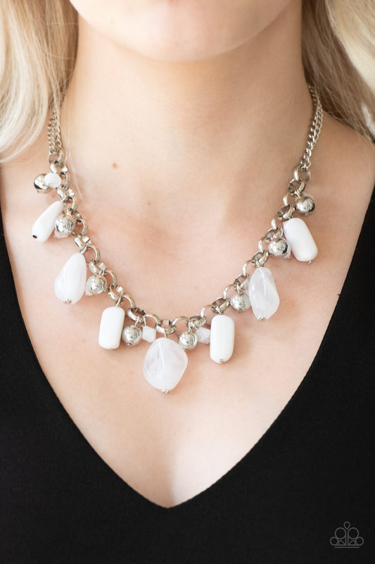 Grand Canyon Grotto-white-Paparazzi necklace