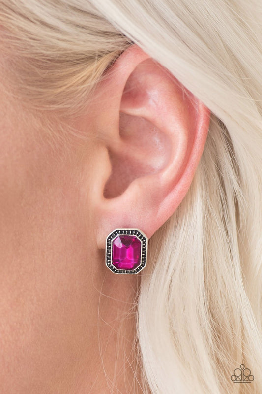 Grand Glam - pink - Paparazzi earrings