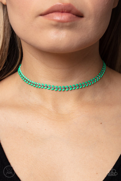 Grecian Grace - green - Paparazzi necklace