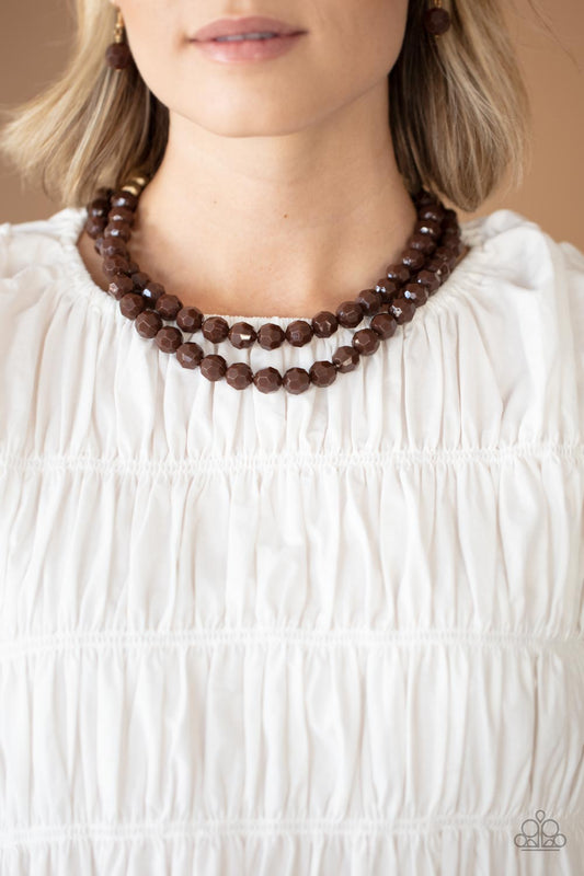 Greco Getaway - brown - Paparazzi necklace